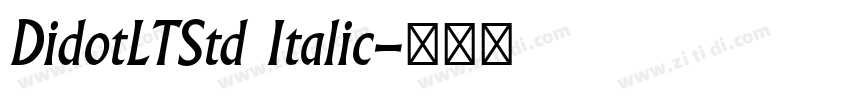DidotLTStd Italic字体转换